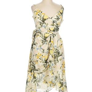 NWT Lulu's XL Asymmetrical Floral Dress in Yellow and Green